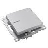 Выключатель 1-клавишный c индикатором (механизм) STEKKER GLS10-7101-03, 250В, 10А, серия Катрин, серебро - фото 63390