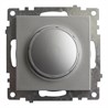 Выключатель диммирующий TRIAC(механизм), STEKKER GLS10-7106-03, 250V, 500W, серия Катрин, серебро - фото 63405