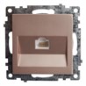 Розетка компьютерная 1-местная RJ-45 (механизм), STEKKER GLS00-7107-02, серия Катрин, шампань - фото 63460
