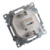 Розетка компьютерная 1-местная RJ-45 (механизм), STEKKER GLS00-7107-02, серия Катрин, шампань - фото 63464