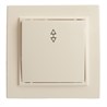 Переключатель 1-клавишный STEKKER  PSW10-9005-02, 250В, 10А, серия Эрна, слоновая кость - фото 63626