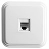 Розетка компьютерная 1-местная STEKKER, PST00-21-20 (РК8-01), RJ-45, IP20, белый - фото 64950