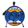 Удлинитель на металлической катушке с/з 4-местный Stekker, PRF02-31-50, 50м, 3*1,5, серия Professional, синий - фото 65272