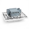 Выключатель 3-клавишный STEKKER  PSW10-9007-01, 250В, 10А, серия Эрна, белый - фото 66639