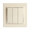 Выключатель 3-клавишный STEKKER  PSW10-9007-02, 250В, 10А, серия Эрна, слоновая кость - фото 66656