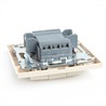 Выключатель 3-клавишный STEKKER  PSW10-9007-02, 250В, 10А, серия Эрна, слоновая кость - фото 66662