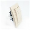 Переключатель 2-клавишный STEKKER  PSW10-9008-02, 250В, 10А, серия Эрна, слоновая кость - фото 66679