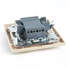 Переключатель 2-клавишный STEKKER  PSW10-9008-02, 250В, 10А, серия Эрна, слоновая кость - фото 66680