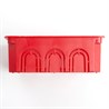 Коробка монтажная для сплошных стен, с крышкой, 120*92*45мм STEKKER EBX30-01-1-20-120, красный - фото 67987