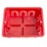 Коробка монтажная для сплошных стен, с крышкой, 120*92*45мм STEKKER EBX30-01-1-20-120, красный - фото 67990
