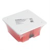 Коробка монтажная для полых стен, с пластиковыми зажимами, с крышкой, 92*92*45мм STEKKER EBX30-02-1-20-92, красный - фото 68019