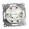 Розетка компьютерная 1-местная RJ-45 (механизм), STEKKER GLS00-7107-04, серия Катрин, шоколад - фото 68284