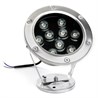 Светодиодный прожектор подводный Feron LL-824, 9W, AC24V, низковольтный, RGB, металлик, 140*80*160mm, IP68 - фото 69427