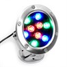 Светодиодный прожектор подводный Feron LL-824, 9W, AC24V, низковольтный, RGB, металлик, 140*80*160mm, IP68 - фото 69431