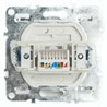 Розетка компьютерная 1-местная RJ-45 (механизм), STEKKER PST00-9107-03, серия Эрна, черный - фото 70063