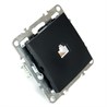 Розетка компьютерная 1-местная RJ-45 (механизм), STEKKER PST00-9107-03, серия Эрна, черный - фото 70065