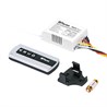 TM78 Выключатель дистанционный 230V 1000W 4-х канальный 30м с пультом управления, черный/серебро - фото 70181