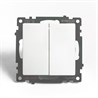 Переключатель 2-клавишный (механизм), STEKKER GLS10-7107-01 , 250V, 10А, серия Катрин, белый - фото 70422