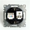 Розетка TV + компьютерная RJ-45 (механизм), STEKKER GLS00-7106-05, серия Катрин, черный - фото 70464