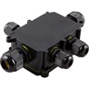 Коробка распределительная STEKKER LD525 водонепроницаемая на 5 выходов, 450V, 140х100х36, черный - фото 70799