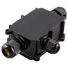 Коробка распределительная STEKKER  LD523 водонепроницаемая на 3 выхода, 450V, 140х78х36, черный - фото 70821
