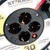 Удлинитель на катушке Stekker STD01-40-30 Standart 4 гнезда с/з ПВСбм 3*1, оранжевый, 16А, IP40, 30м - фото 72516