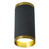 Светильник потолочный Feron ML190 Barrel GATSBY MR16 GU10 35W 230V, черный + античное золото - фото 72952