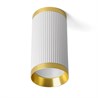 Светильник потолочный Feron ML190 Barrel GATSBY MR16 GU10 35W 230V, белый + античное золото - фото 72970