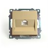Розетка компьютерная 1-местная RJ-45 (механизм), STEKKER, GLS00-7107-08, серия Катрин, золото - фото 73795