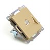 Розетка компьютерная 1-местная RJ-45 (механизм), STEKKER, GLS00-7107-08, серия Катрин, золото - фото 73797