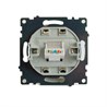 Розетка компьютерная 1-местная RJ-45 (механизм), STEKKER, GLS00-7107-08, серия Катрин, золото - фото 73798