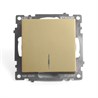 Выключатель 1-клавишный c индикатором (механизм), STEKKER, GLS10-7101-08, 250В, 10А, серия Катрин, золото - фото 73852
