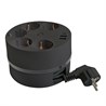 HM10-51-01 Удлинитель 5-местный с/з, 3x1мм2, 2.5м, 250В, 16А, 2USB+С 5V 3,1А, серия Comfort, черный - фото 73972