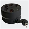 HM10-51-01 Удлинитель 5-местный с/з, 3x1мм2, 2.5м, 250В, 16А, 2USB+С 5V 3,1А, серия Comfort, черный - фото 73975