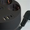 HM10-51-01 Удлинитель 5-местный с/з, 3x1мм2, 2.5м, 250В, 16А, 2USB+С 5V 3,1А, серия Comfort, черный - фото 73978