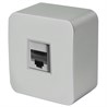 Розетка RJ-45 открытой установки, 1-местная, STEKKER, серия София, серебро, MST00-20-03 - фото 74059
