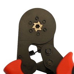 Кримпер STEKKER CTLS006-250 для обжима штыревых втулочных наконечников 0,25-6мм2, 6 сегментов,красный, черный - фото 74945