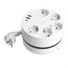 HM10-51-01 Удлинитель 5-местный с/з, 3x1мм2, 2.5м, 250В, 16А, 2USB+С 5V 3,1А, серия Comfort, белый - фото 75073