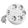 HM10-51-01 Удлинитель 5-местный с/з, 3x1мм2, 2.5м, 250В, 16А, 2USB+С 5V 3,1А, серия Comfort, белый - фото 75074