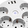 HM10-51-01 Удлинитель 5-местный с/з, 3x1мм2, 2.5м, 250В, 16А, 2USB+С 5V 3,1А, серия Comfort, белый - фото 75077