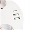 HM10-51-01 Удлинитель 5-местный с/з, 3x1мм2, 2.5м, 250В, 16А, 2USB+С 5V 3,1А, серия Comfort, белый - фото 75078