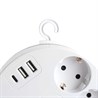 HM10-51-01 Удлинитель 5-местный с/з, 3x1мм2, 2.5м, 250В, 16А, 2USB+С 5V 3,1А, серия Comfort, белый - фото 75080