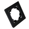 Рамка 1-местная, стекло, STEKKER GFR00-7001-05М, серия Катрин, черный матовый - фото 75411