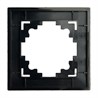 Рамка 1-местная, стекло, STEKKER GFR00-7001-05М, серия Катрин, черный матовый - фото 75412
