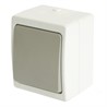 Выключатель 1-клавишный STEKKER, PSW10-211-54, открытой установки, 250В, 10А, IP54, белый/серый - фото 76116