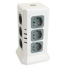Удлинитель 12-местн с/з, 3x1мм2, 1.5 м,250В,16А, 3520Вт 3USB A + 1C 5V 3,4A, белый, серый серия Comfort HM10-61-01 - фото 76745