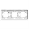 Рамка STEKKER, PFR00-5003-01 3-местная, серия Эмили, белый фарфор, soft touch - фото 76831