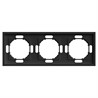 Рамка STEKKER, PFR00-5003-05 3-местная, серия Эмили, черный уголь, soft touch - фото 76844