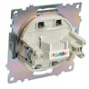 Розетка компьютерная 1-местная RJ-45 (механизм), серия Катрин, графит, GLS00-7107-06 - фото 76922