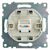 Розетка компьютерная 1-местная RJ-45 (механизм), серия Катрин, графит, GLS00-7107-06 - фото 76924